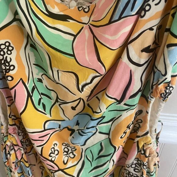 ASTR The Label Floral Puff Sleeve Cut Out Mini Dress Women's Size Large - Picture 8 of 11